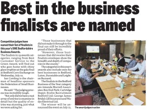 Article published in The Bedfordshire Times & Citizen -15/06/2017